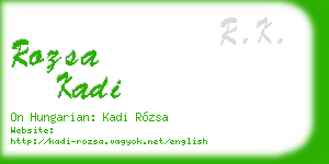 rozsa kadi business card