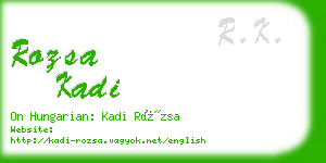 rozsa kadi business card